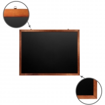 Доска для мела магнитная (60х90 см), черная, деревянная окрашенная рамка 236891