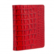 7301 croco red Обложка для автодокументов Sergio Belotti#E