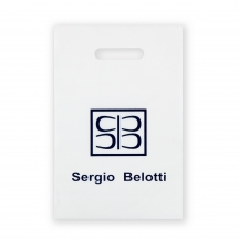 Подарочный пакет S Белый Sergio Belotti#E