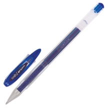 Ручка гелевая UNI-BALL (Япония) "Signo", СИНЯЯ, корпус прозрачный, узел 0,7 мм, линия письма 0,4 мм, UM-120 BLUE, 12шт.#S