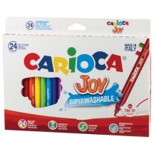 Фломастеры CARIOCA (Италия) "Joy", 24 цвета, суперсмываемые, вентилируемый колпачок, картонная коробка, 40615, 2шт.#S