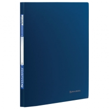 Папка с металлическим скоросшивателем BRAUBERG стандарт, синяя, до 100 листов, 0,6 мм, 221633, 4шт.#S