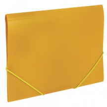 Папка на резинках BRAUBERG "Contract", желтая, до 300 листов, 0,5 мм, бизнес-класс, 221800, 10шт.#S