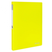Папка 20 вкладышей BRAUBERG "Neon", 16 мм, неоновая желтая, 700 мкм, 227449, 6шт.#S