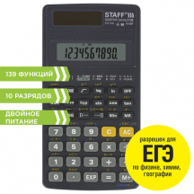Калькулятор инженерный STAFF STF-310 (142х78 мм), 139 функций, 10+2 разрядов, двойное питание, 250279#S
