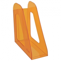 Лоток вертикальный для бумаг СТАММ "Фаворит" (233х240 мм), ширина 90 мм, тонированный оранжевый, ЛТ716, 3шт.#S