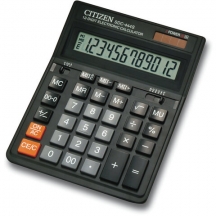 Калькулятор настольный CITIZEN SDC-444S (199х153 мм), 12 разрядов, двойное питание#S