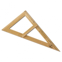 Треугольник для классной доски (треугольник классный), деревянный, 60х30х40 см, прямоугольный, С364, 2шт.#S