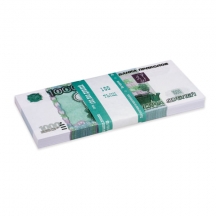 Деньги шуточные "1000 рублей", упаковка с европодвесом, AD0000114, 10шт.#S