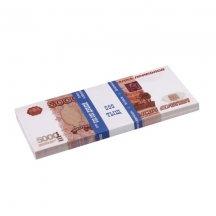 Деньги шуточные "5000 рублей", упаковка с европодвесом, AD0000112, 10шт.#S