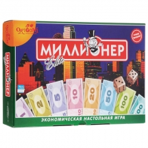 Игра настольная "Миллионер Elite", игровое поле, банкноты, жетоны, акции, полисы, ORIGAMI, 00111#S