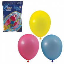 Шары воздушные 10" (25 см), комплект 100 шт., 12 пастельных цветов, в пакете, 1101-0003#S
