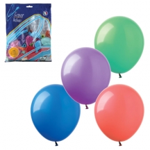 Шары воздушные 14" (36 см), комплект 100 шт., 12 пастельных цветов, в пакете, 1101-0010#S