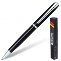 Ручка подарочная шариковая BRAUBERG "Cayman Black", корпус черный, узел 1 мм, линия письма 0,7 мм, синяя, 141410, 2шт.#S