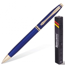 Ручка подарочная шариковая BRAUBERG "De Luxe Blue", корпус синий, узел 1 мм, линия письма 0,7 мм, синяя, 141412#S