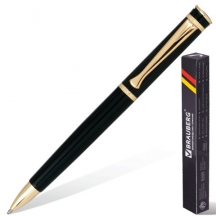 Ручка подарочная шариковая BRAUBERG "Perfect Black", корпус черный, узел 1 мм, линия письма 0,7 мм, синяя, 141416, 2шт.#S