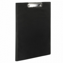 Папка-планшет BRAUBERG, А4 (340х240 мм), с прижимом и крышкой, картон/ПВХ, РОССИЯ, черная, 221488, 4шт.#S