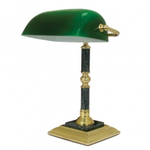 Светильник настольный из мрамора GALANT, основание - зеленый мрамор с золотистой отделкой, 231197#S