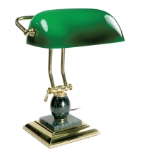 Светильник настольный из мрамора GALANT, основание - зеленый мрамор с золотистой отделкой, 231488#S