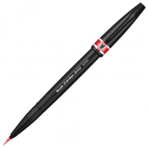 Ручка-кисть PENTEL (Япония) "Brush Sign Pen Artist", линия письма 0,5-5 мм, красная, SESF30C-B, 2шт.#S