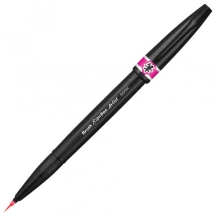 Ручка-кисть PENTEL (Япония) "Brush Sign Pen Artist", линия письма 0,5-5 мм, розовая, SESF30C-P, 2шт.#S
