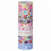 Клейкие WASHI-ленты для декора "Микс №2", 15 мм х 3 м, 7 цветов, рисовая бумага, ОСТРОВ СОКРОВИЩ, 661710, 4шт.#S
