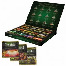 Чай GREENFIELD (Гринфилд), НАБОР 12 видов, 60 пирамидок, 110 г, картонная коробка, 1241-07-1#S