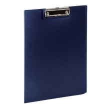 Папка-планшет STAFF, А4 (310х230 мм), с прижимом и крышкой, пластик, синяя, 0,5 мм, 229220, 10шт.#S