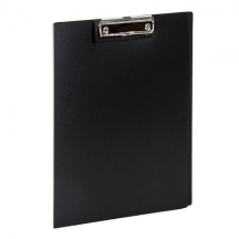 Папка-планшет STAFF, А4 (310х230 мм), с прижимом и крышкой, пластик, черная, 0,5 мм, 229221, 10шт.#S