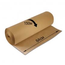 Крафт-бумага в рулоне, 840 мм x 150 м, плотность 78 г/м2, Марка А (Коммунар), BRAUBERG, 440147#S