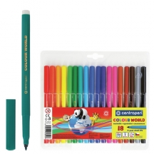 ���������� 18 ������ CENTROPEN "Colour World", �������, ���������, ������������� ��������, 7550/18TP, 775501884, 3��.#S