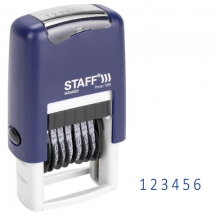 Нумератор 6-разрядный STAFF, оттиск 22х4 мм, "Printer 7836", 237434, 2шт.#S
