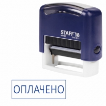 Штамп стандартный STAFF "ОПЛАЧЕНО", оттиск 38х14 мм, "Printer 9011T", 237421, 2шт.#S
