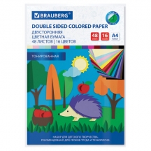 ������� ������ �4 ������������ � �����, 48 ������ 16 ������, �������, 80 �/�2, BRAUBERG, 113504, 3��.#S