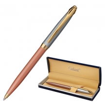 Ручка подарочная шариковая GALANT "DECORO ROSE", корпус хром/розовый, детали золотистые, узел 0,7 мм, синяя, 143505#S