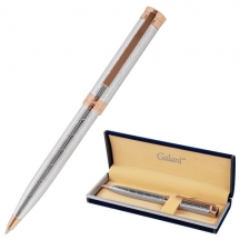 Ручка подарочная шариковая GALANT "ESQUISSE", корпус серебристый, детали розовое золото, узел 0,7 мм, синяя, 143511#S