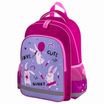 Рюкзак ПИФАГОР SCHOOL для начальной школы, Funny bunnies, 38х28х14 см, 229993#S