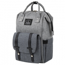 Рюкзак для мамы BRAUBERG MOMMY, крепления для коляски, термокарманы, серый, 41x24x17 см, 270818#S