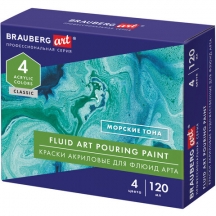     " " (POURING PAINT), 4   120 ,  , BRAUBERG ART, 192240, 2.#S