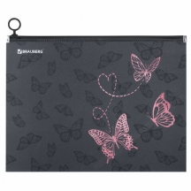    BRAUBERG 4, 1 , ,  zip-lock-, "Neon butterflies", 272103, 24.#S