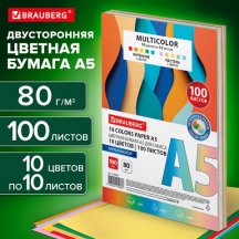     10 , BRAUBERG MULTICOLOR 5, 80 /2, 100 ., (10  x 10 ), 116406, 20.#S