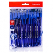 ����� ��������� BRAUBERG X-30 CLASSIC, �������� 12 ��., �����, ������� ���� 1 ��, ����� ������ 0,5 ��, 144332, 12��.#S