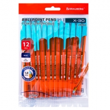 ����� ��������� BRAUBERG X-30 ORANGE, �������� 12 ��., �����, ������� ���� 1 ��, ����� ������ 0,5 ��, 144334, 12��.#S