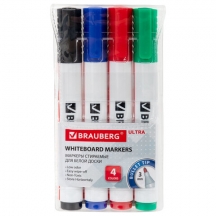 ������� ��������� ��� ����� �����, ����� 4 �����, BRAUBERG "ULTRA WHITEBOARD MARKER", 3 ��, 152635, 4��.#S
