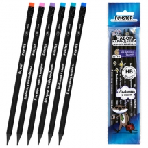 ����� ���������� �������������� c �������� �������� FUNSTER (�������) FUNNY NOTES BLK, 6 ����, HB, � ��������, 182039, 12��.#S