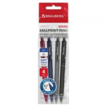 ����� ��������� �������������� BRAUBERG "VIVID", �����, ����� 4 �����, soft-touch, ������� ���� 0,7 ��, ����� ������ 0,35 ��, 144409, 6��.#S