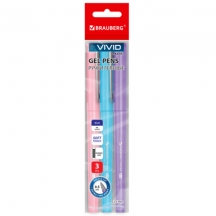 ����� ������� � ������ BRAUBERG "VIVID PASTEL", �����, ����� 3 ��., ���������� ���� 0,5 ��, ����� ������ 0,35 ��, 144540, 4��.#S
