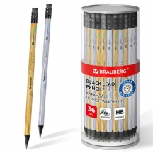 �������� �������������� BRAUBERG "SILVER/GOLD", 1 ��., HB, � ��������, ������ �������, 182011, 72��.#S
