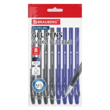 ����� ������� BRAUBERG "ULTRA GEL", ����� 8 ���� (4 �����, 4 ������), ����������� ���������� 0,5 ��, ����� 0,35 ��, 144280, 6��.#S
