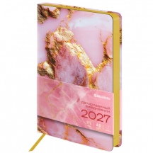 ���������� ������������ 2027, �5, 138x213 ��, BRAUBERG "Vista", ��� ����, ������, "Pink marble", 117983, 3��.#S